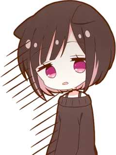 😒 420a7a06 Аниме, Манга, Мультфильм, Милый, Девушка, Чиби telegram sticker