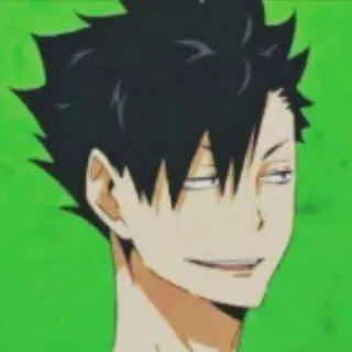 🐈 31653c97 Kuroo Tetsurou Haikyuu!! 动漫, 排球少年, 黑尾, 黑尾铁朗, 角色, 音驹, 排球 telegram sticker