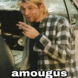 🤩 967278eb Kurt Cobain amougus kurt cobain, zanger, muzikant, blond, nirvana telegram sticker