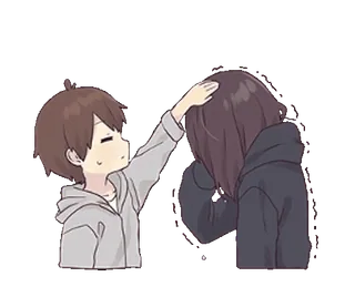 😔 17d4efd1 Anime, Pareja, Cariño, Amor, Lindo, Relación, Consuelo whatsapp sticker