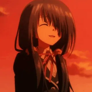 🍷 385df958 anime, gadis, senyum telegram sticker