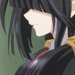 🍷 407ef942 anime, gadis, rambut hitam telegram sticker