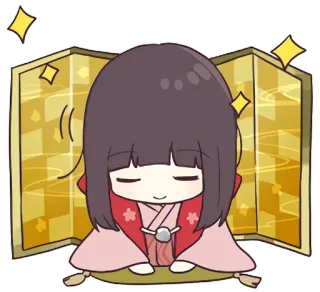 🙇 a6af6372 Anime, Kawaii, Niedlich, Japan, Mädchen, Cartoon telegram sticker