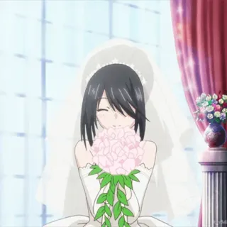 🥀 60a105ea Hochzeit, Braut, Kleid, Anime, Blumen whatsapp sticker