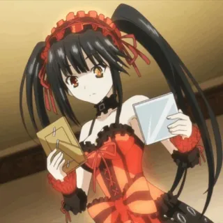 🥀 7a7d2373 Kurumi Tokisaki Date A Live Anime, Mädchen, Tokisaki, Kurumi, Date A Live, Lolita whatsapp sticker