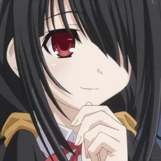 🥀 87f583cb Kurumi Tokisaki Date A Live Anime, Mädchen, süß, Lächeln, rote Augen, Tokisaki Kurumi whatsapp sticker
