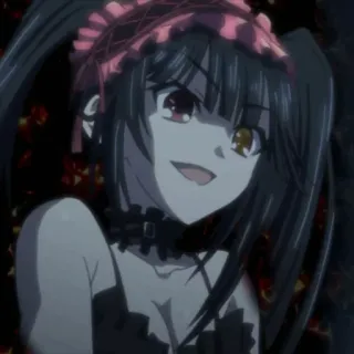 🥀 a5667112 Kurumi Tokisaki Date A Live Anime, Mädchen, Yandere, Kurumi, Tokisaki, Gruselig whatsapp sticker