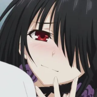 🥀 eb8d6c43 Anime, Mädchen, Schwarze Haare, Rote Augen, Süß whatsapp sticker