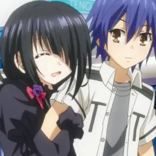 ❤️ c5365445 Anime, Cartoon, Figuren, Paar, Lächeln telegram sticker