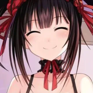 😊 cda5da44 Anime, Mädchen, lächelnd, Cartoon, niedlich, Figur telegram sticker