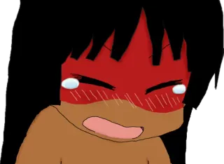 😢 30035765 만화, 얼굴 붉힘, 수줍음, 애니메이션, 빨간 얼굴 telegram sticker