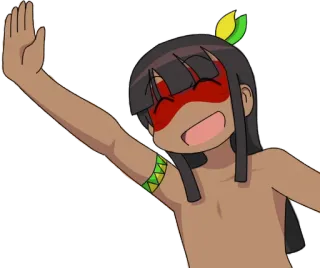 👋 51980d5a 원주민, 토착, 브라질, 아마존, 만화, 귀여운, 애니메이션 telegram sticker