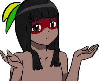 🤷 829b5e75 토착, 인도, 애니메이션, 캐릭터, 소녀, 브라질 telegram sticker