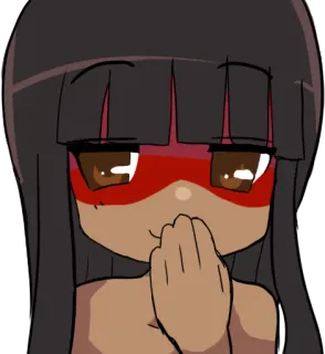 ☺️ 962e57e8 애니메이션, 소녀, 토종, 수줍음, 만화 telegram sticker