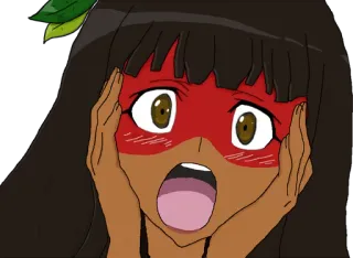 😱 ec5b0799 애니메이션, 놀란, 충격받은, 만화, 소녀, 여성 telegram sticker