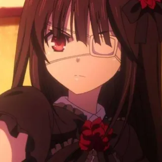 👾 30e0268e Kurumi Tokisaki Date A Live Anime, Fille, Cache-œil, Kurumi Tokisaki, Date A Live telegram sticker