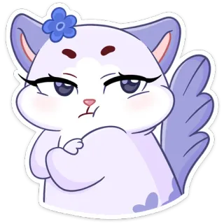 😠 34e7bee4 chat, autocollant, dessin animé, animal, mignon, doux, chaton whatsapp sticker