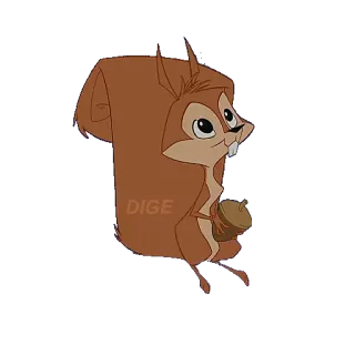 🐰 00589bbc DIGE squirrel, animal, cartoon, cute, nut whatsapp sticker