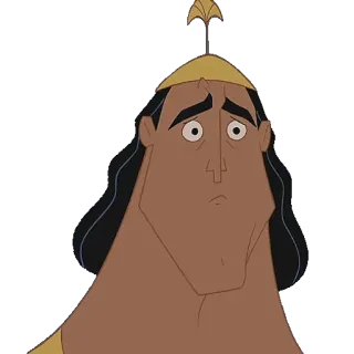 😥 414556a9 Kronk The Emperor's New Groove disney, cartoon, emperor's new groove, kronk, sad, worried whatsapp sticker