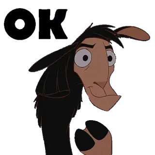 👍 6abe83d0 Kuzco The Emperor's New Groove llama, cartoon, disney, funny whatsapp sticker