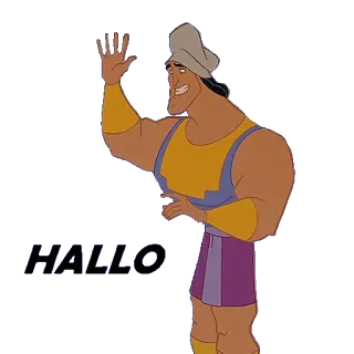 👋 7c217733 Kronk The Emperor's New Groove MAVLO cartoon, funny, kronk, disney, friendly whatsapp sticker