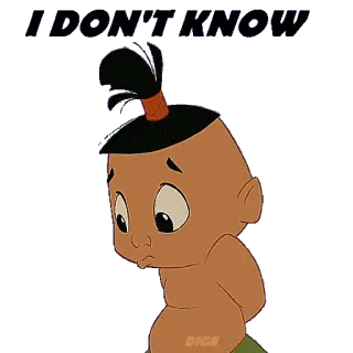 😲 b4e83ec5 Kuzco The Emperor's New Groove I DON'T KNOW disney, cartoon, confused, sad, emperor whatsapp sticker