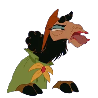 😜 be1973e8 Yzma The Emperor's New Groove cartoon, llama, disney, funny, villain whatsapp sticker