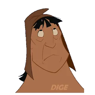 👀 cd4b7195 Pacha The Emperor's New Groove disney, pacha, emperors new groove, cartoon, worried whatsapp sticker