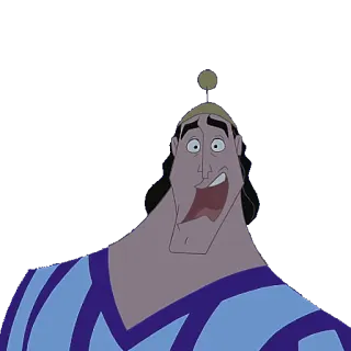 🙀 f6eca29f Kronk The Emperor's New Groove cartoon, disney, movie, funny, animation whatsapp sticker