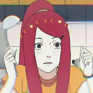 🎈 87f02403 Kushina Uzumaki Naruto anime, kreskówka, Kushina, Uzumaki, rudowłosa, kobieta telegram sticker