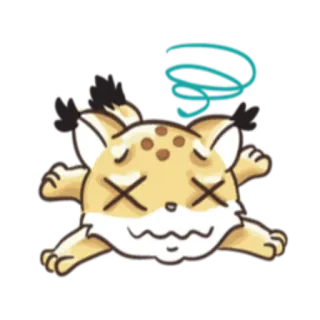 😵 56866e8a 动物, 猫, 晕, 卡通, 疲惫, 可爱, 贴纸 telegram sticker