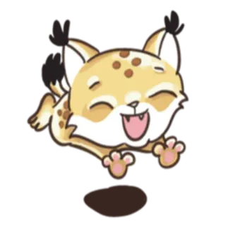 🏃‍♂ 5bd4e412 猞猁, 可爱, 动物, 卡通, 贴纸, 猫 telegram sticker