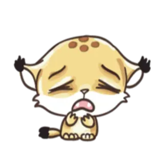 😔 9100d9c9 卡通, 难过, 小猫, 动物, 猫, 可爱 telegram sticker