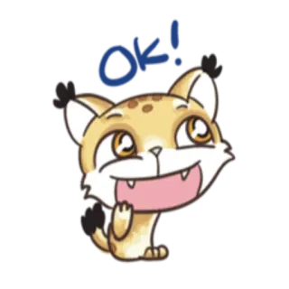 👌 a5d1855b OK! 卡通, 猫, 好的, 积极 telegram sticker