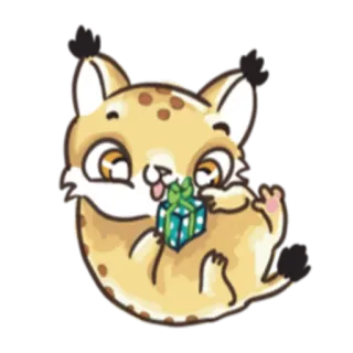 😊 aa1f7788 猫, 礼物, 可爱, 动物, 卡通, 庆祝 telegram sticker