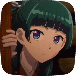 😱 6ec4e0c9 Anime, Fille, Cheveux verts, Dessin animé telegram sticker