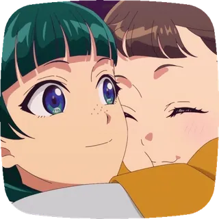 🤗 ab748f78 animé, dessin animé, personnages, portrait, illustration, deux personnes, amitié telegram sticker