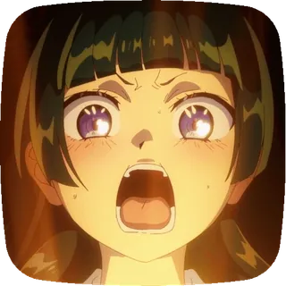 😍 b1e2a09b animé, fille, criant, choquée, animé, manga telegram sticker