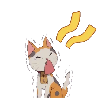 🐱 f6c5f86c chat, animé, dessin animé, autocollant, animal, mignon telegram sticker