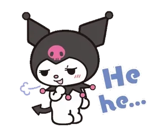 ⭐ 2917bba3 Kuromi He he... คุโรมิ, ซานริโอ้, น่ารัก, อนิเมะ, ซน telegram sticker