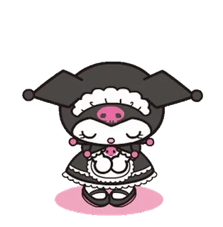 ⭐ 82af04c9 Kuromi การ์ตูน, คาวาอิ, อนิเมะ, ตัวละคร, ซานริโอ้, น่ารัก telegram sticker