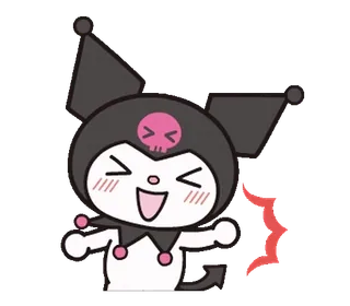 ⭐ b6dfe872 Kuromi ซานริโอ, อนิเมะ, คาวาอิ, น่ารัก, การ์ตูน telegram sticker