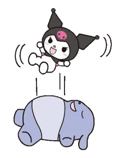 ⭐ f4b976ee Kuromi คุโรมิ, การ์ตูน, ตัวละคร, น่ารัก, ซานริโอ้ telegram sticker