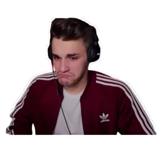 😢 56ba82c4 orang, pria, sedih, headphone, emosional, potret telegram sticker