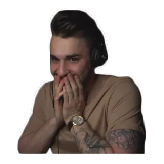 😱 9fb677e2 pria, potret, emosi, kejutan, kegembiraan telegram sticker