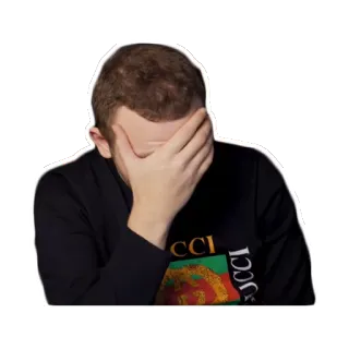 🤦‍♂ e0f97483 Facepalm, Kekecewaan, Frustrasi, Pria, Tutup muka, Meme telegram sticker