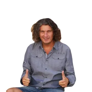 👍 729e9595 persoon, duim omhoog, glimlachend telegram sticker