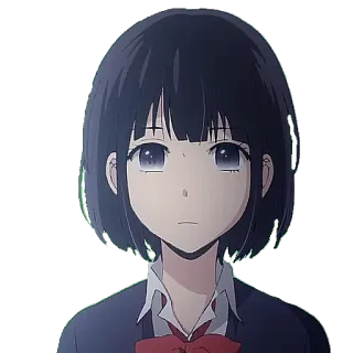 😶 b29ce7d1 Gadis anime, Seragam sekolah, Rambut pendek, Perempuan, Karakter, Ilustrasi telegram sticker