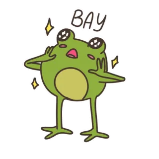 ✨ c8f91a40 BAY 青蛙, 可爱, 卡通, 闪光, 海湾 telegram sticker