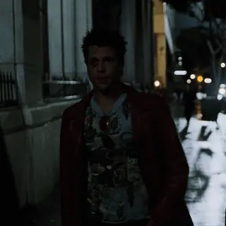 🚶‍♂ a8517b37 Tyler Durden Fight Club Fight Club, Tyler Durden, Brad Pitt, Phim, Máu, Vết bầm, Bạo lực telegram sticker